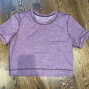 EUC Lululemon black cherry crop top